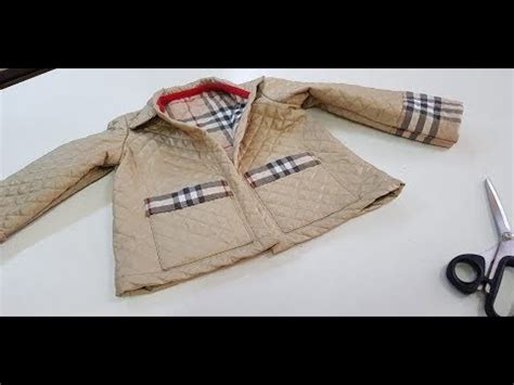 Burberry kız çocuk mont dikimi 